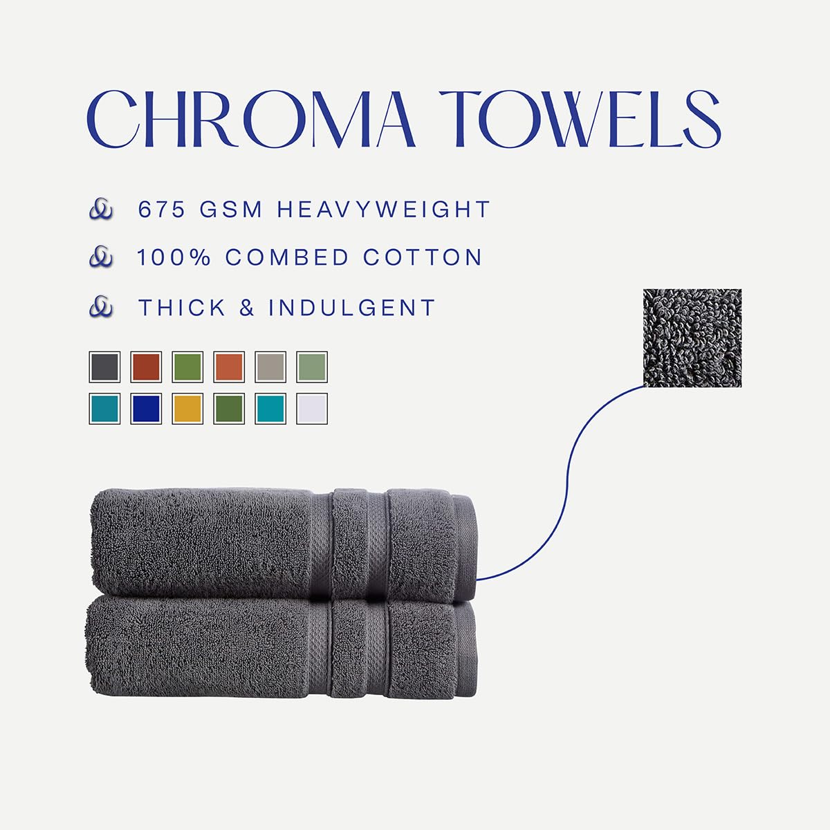 Christy Chroma Bath Towel Set | Set of 6 | 2 Bath 2 Hand 2 Face