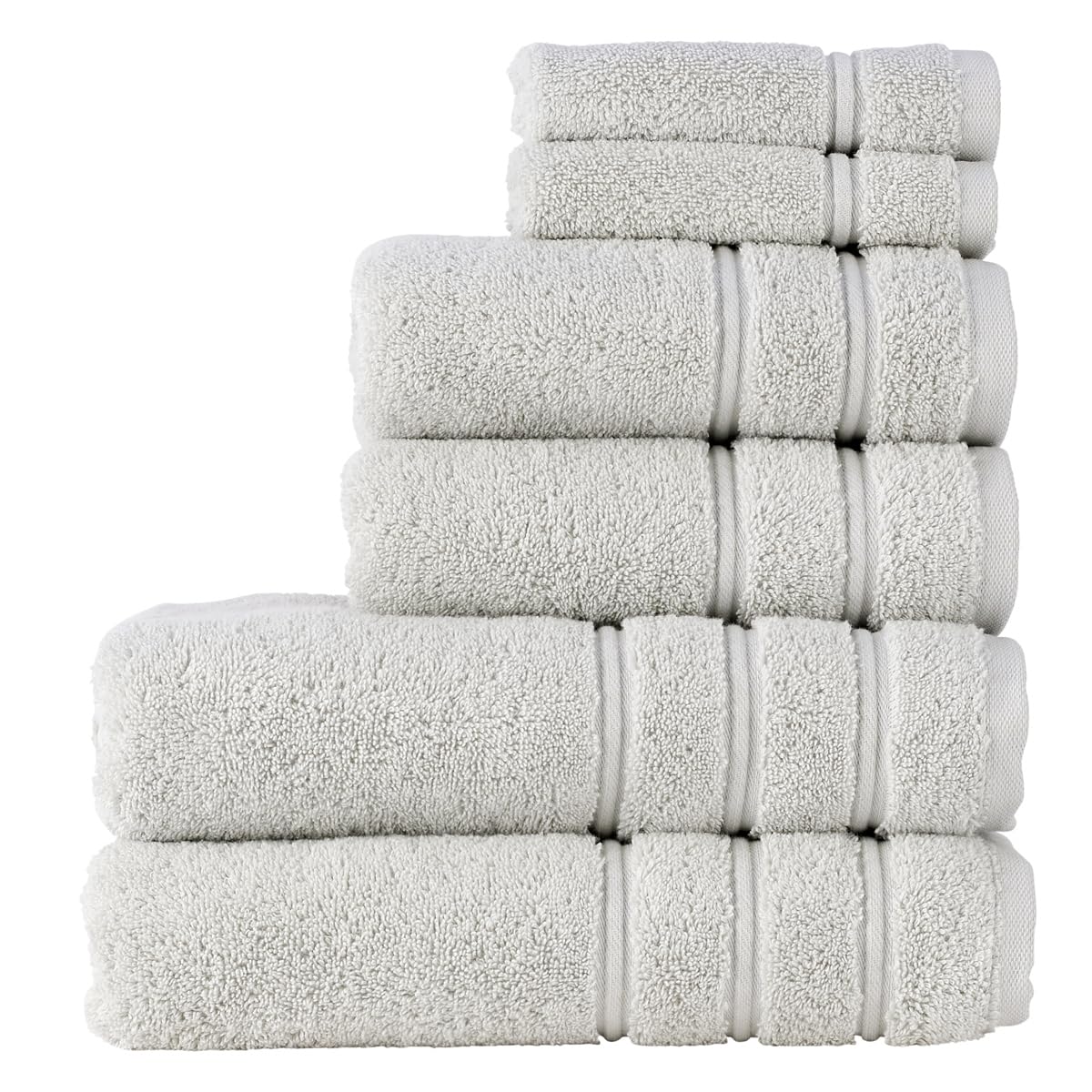 Christy Antalya Large Bath Towels | Set of 6 | 100% Turkish Cotton