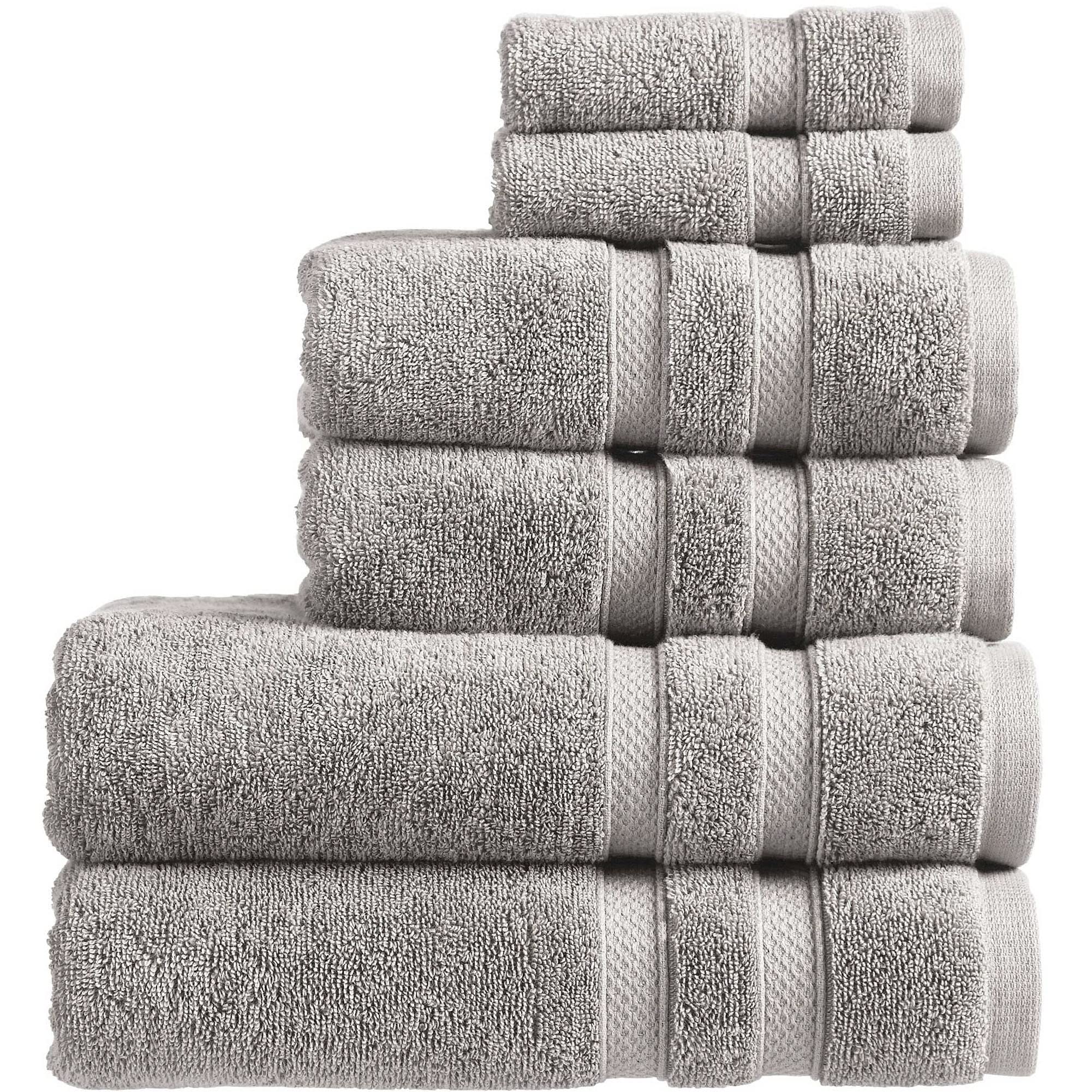 Christy Chroma Grey Towel Set | Set of 6 | 2 Bath 2 Hand 2 Face